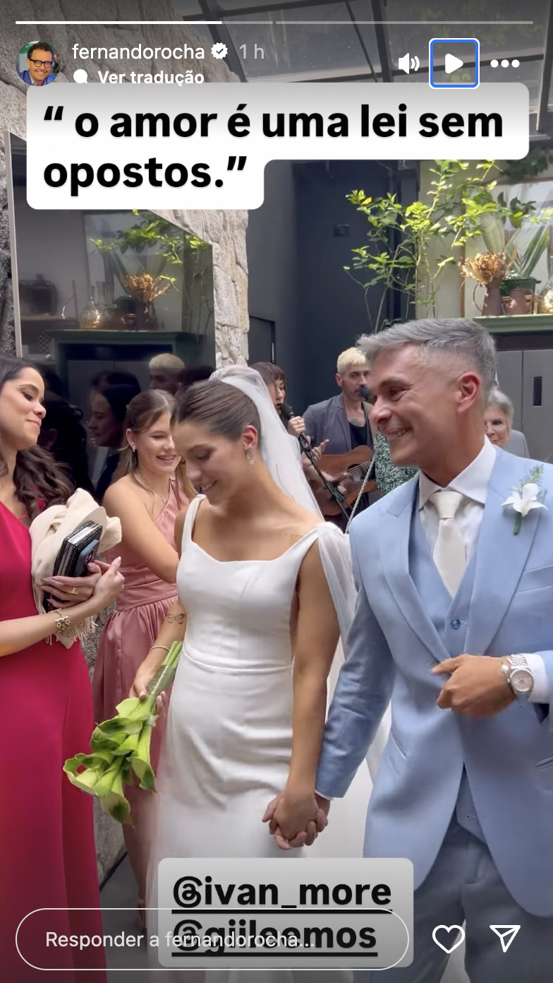 Casamento de Ivan Moré e Giovanna Lemos - Foto: Reprodução / Instagram @edmendesoficial