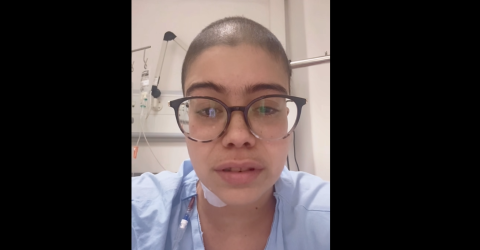 Jovem mãe com leucemia mieloide faz apelo emotivo