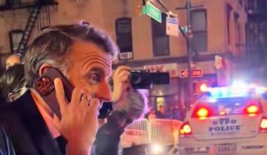 Polícia de Nova Iorque manda parar carro de Macron para deixar passar comitiva de Trump (veja o vídeo)