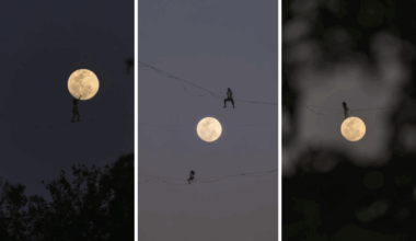 Fotógrafo registra atletas ‘interagindo’ com a lua em BH no Cura