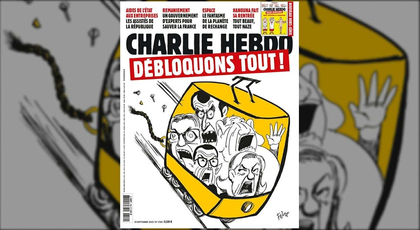 Descarrilamento do Governo francês. Charlie Hebdo satiriza crise política com elevador da Glória