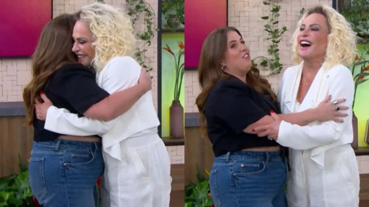 Ana Maria Braga recebe Tati Machado de volta com tapa no bumbum e comentário inusitado; vídeo