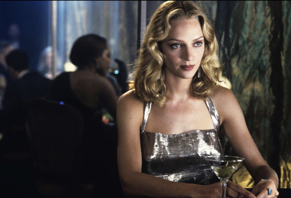 Uma Thurman no set de 'Gattaca: A Experiência Genética' — Foto: Reprodução