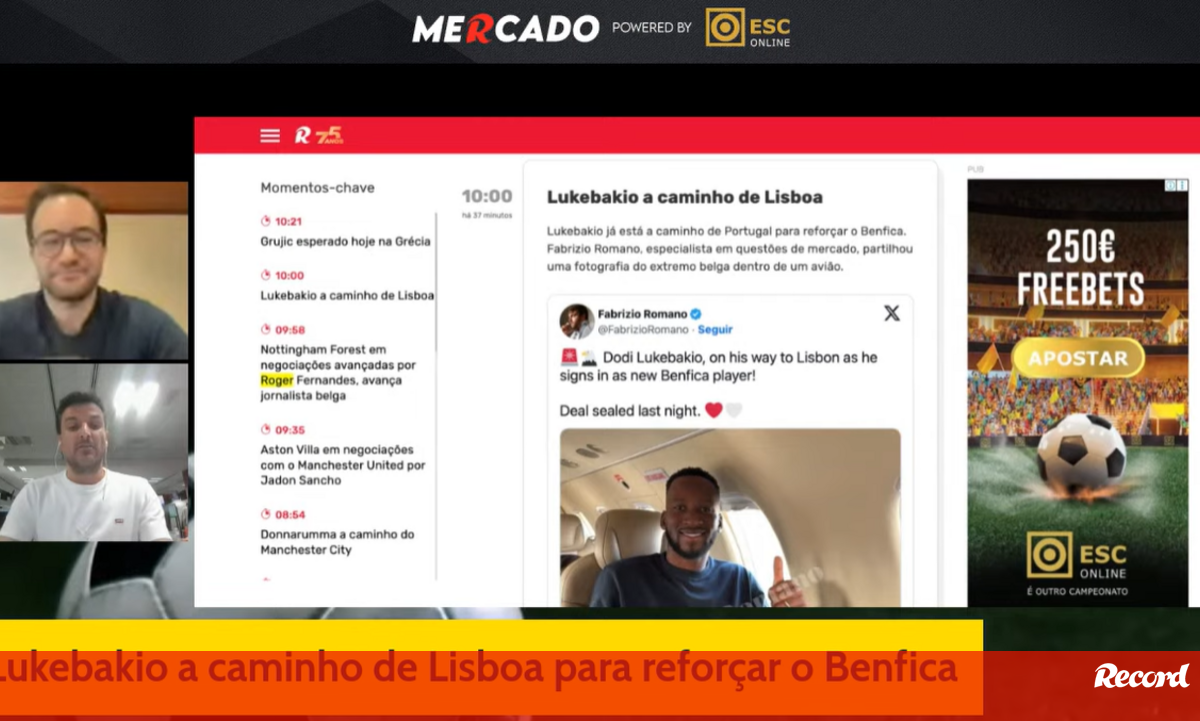 Especial fecho de mercado: Benfica tem reforço a chegar, Sporting corre por Jota e Kiwior espera - Record