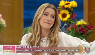 Ingrid Guimarães chora muito com recado de Mônica Martelli e faz revelação