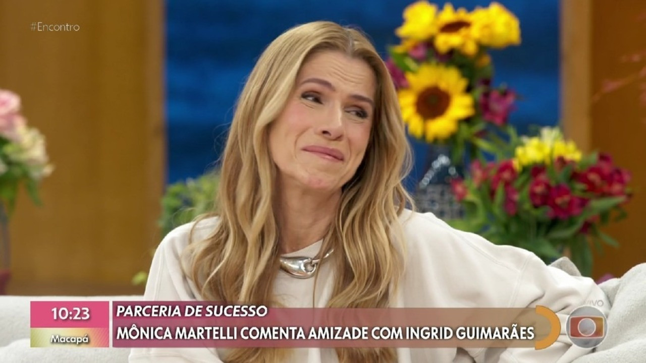 Ingrid Guimarães chora muito com recado de Mônica Martelli e faz revelação