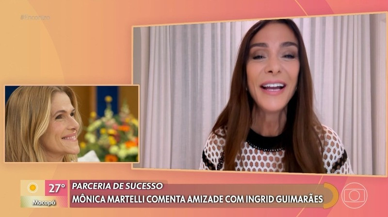 Ingrid Guimarães chora muito com recado de Mônica Martelli e faz revelação