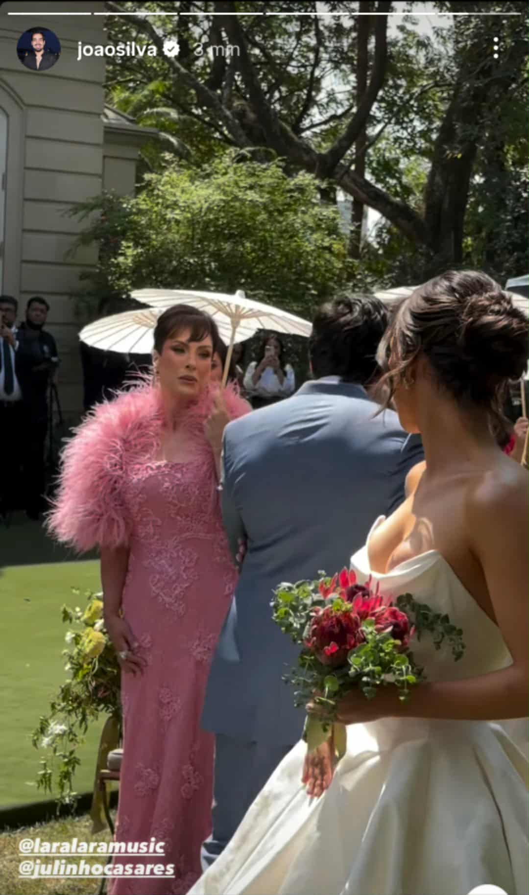 Magda Colares no casamento de Lara Silva