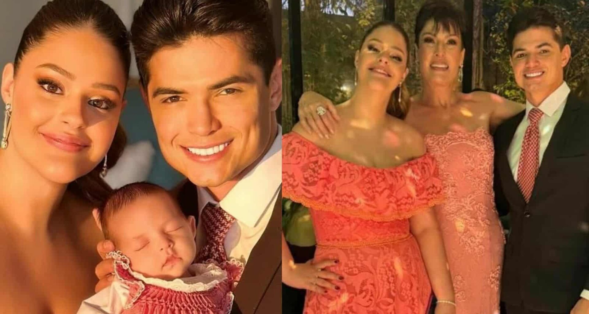 Maria Cavalcante com o esposo Cristiano e Magda Colares, a mãe da noiva - Foto: @mariacavalcante