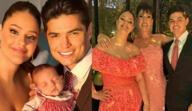 Maria Cavalcante com o esposo Cristiano e Magda Colares, a mãe da noiva - Foto: @mariacavalcante