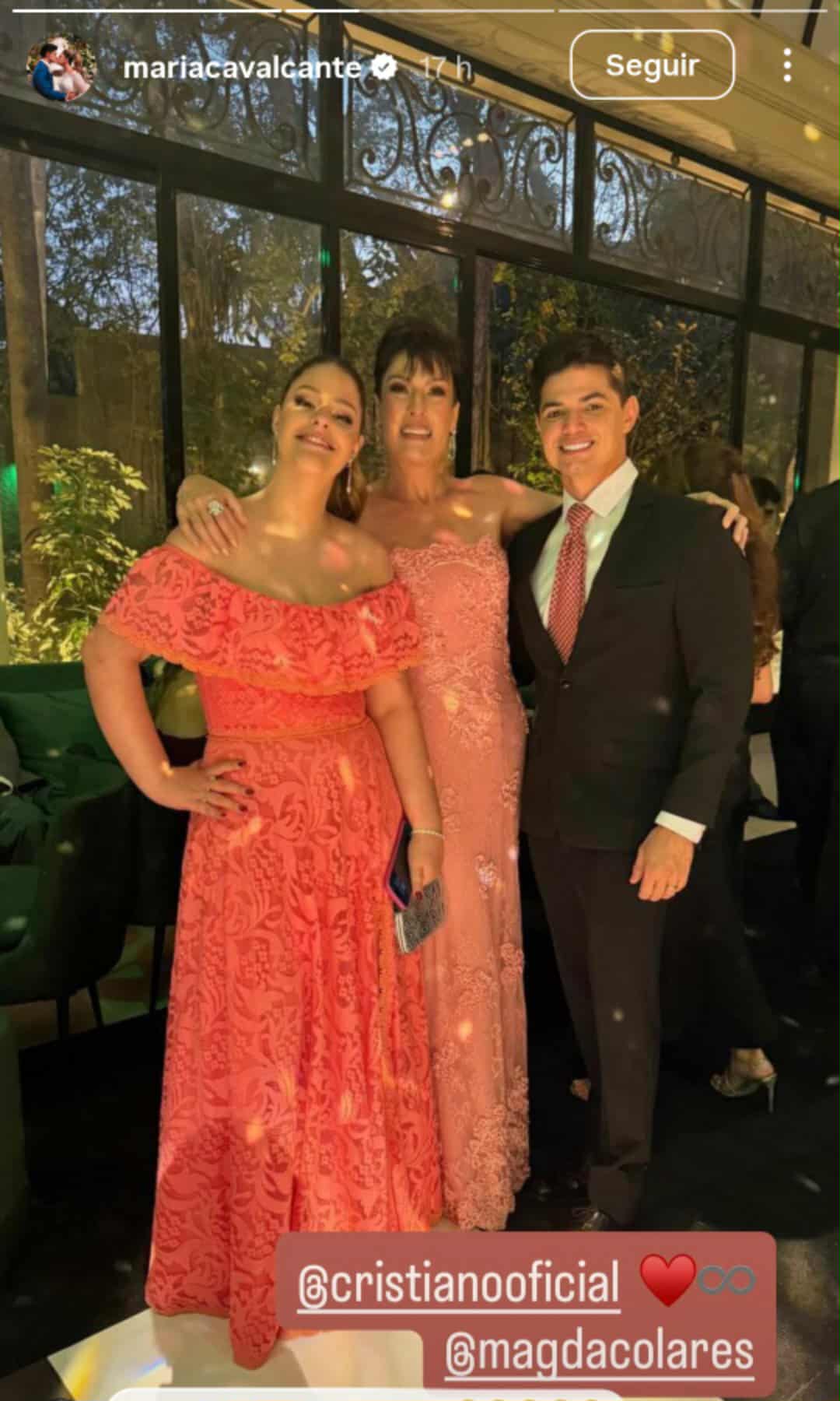Maria Cavalcante no casamento de Lara Silva