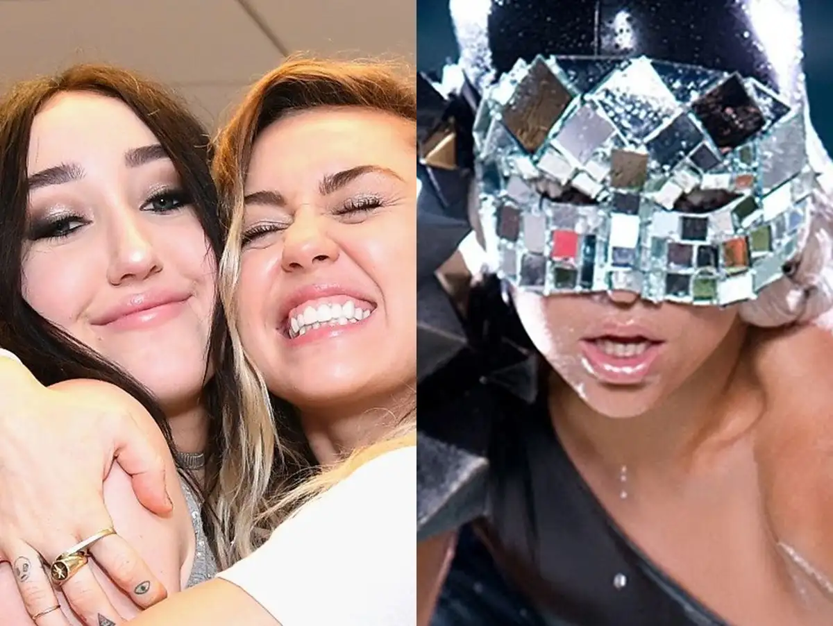 Miley Cyrus conta que ela e a irmã, Noah, brincavam de reproduzir clipe de Lady Gaga na infância