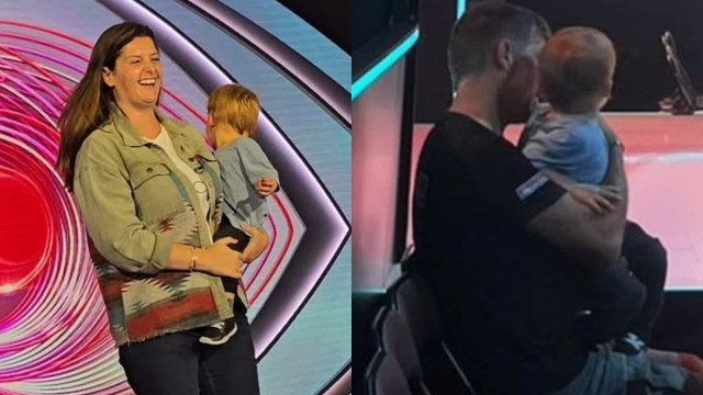 Filho de Maria Botelho Moniz nos estúdios do 'Big Brother Verão'