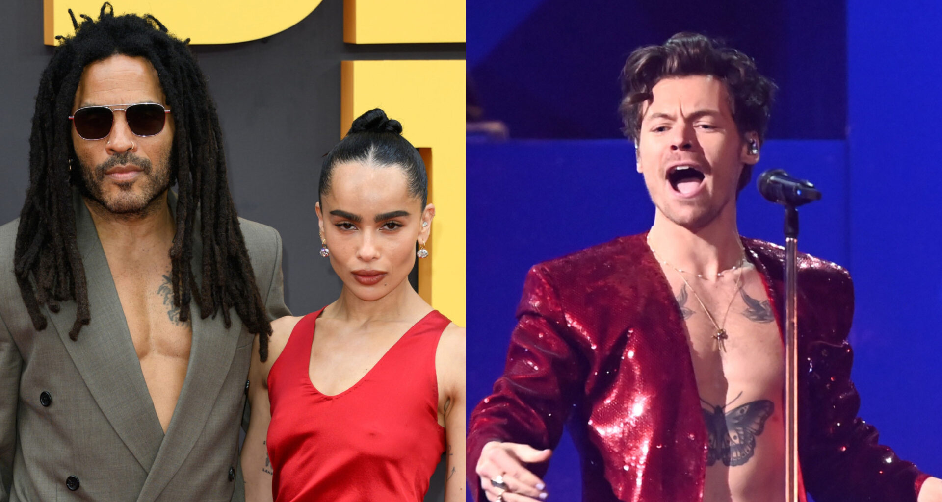 Harry Styles já esteve com o pai de Zoë Kravitz, o cantor Lenny Kravitz