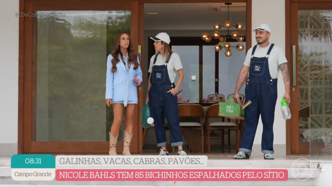 Nicole Bahls explica motivo de ter comprado sítio que conta com mansão, heliponto e 85 animais