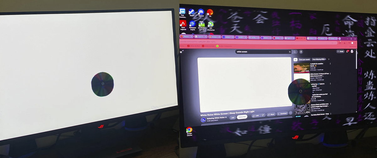 Menina de 6 anos lança pedra em monitor gamer OLED do irmão e causa efeito bizarro na tela