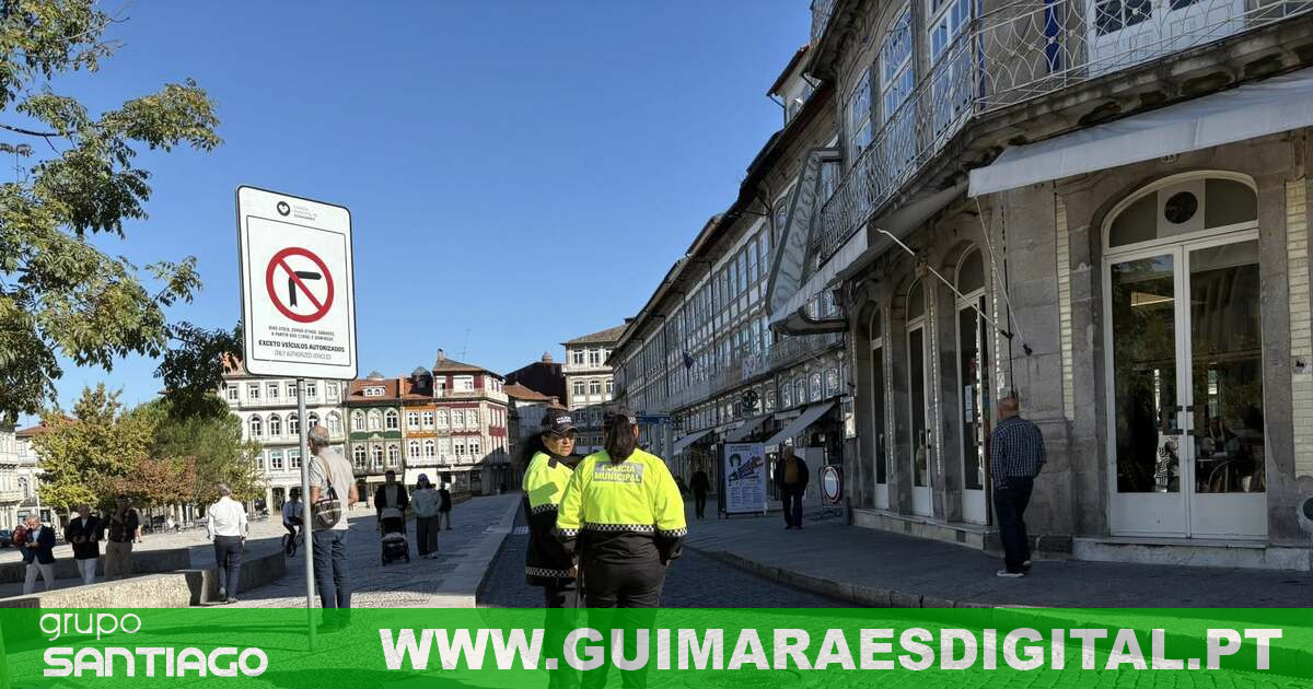 Trânsito automóvel condicionado no acesso ao centro de Guimarães