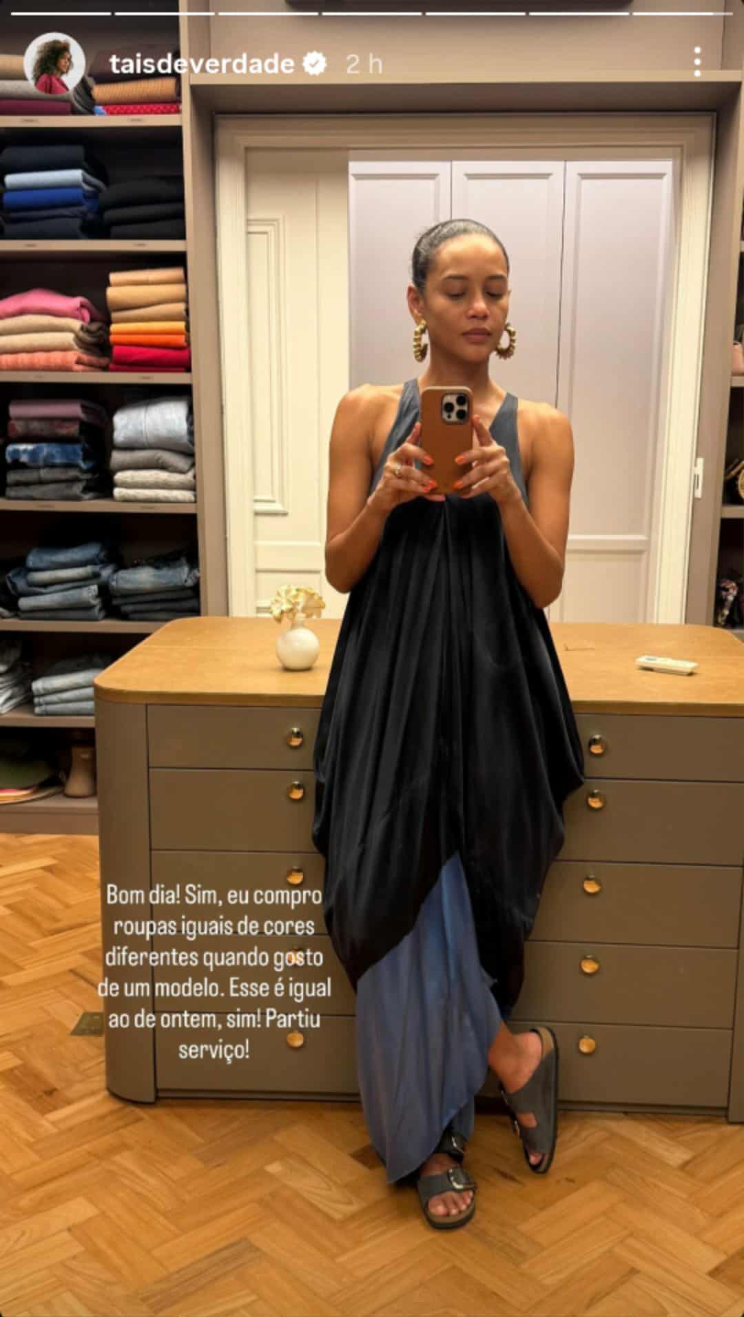 Taís Araujo revela mania ao comprar roupa
