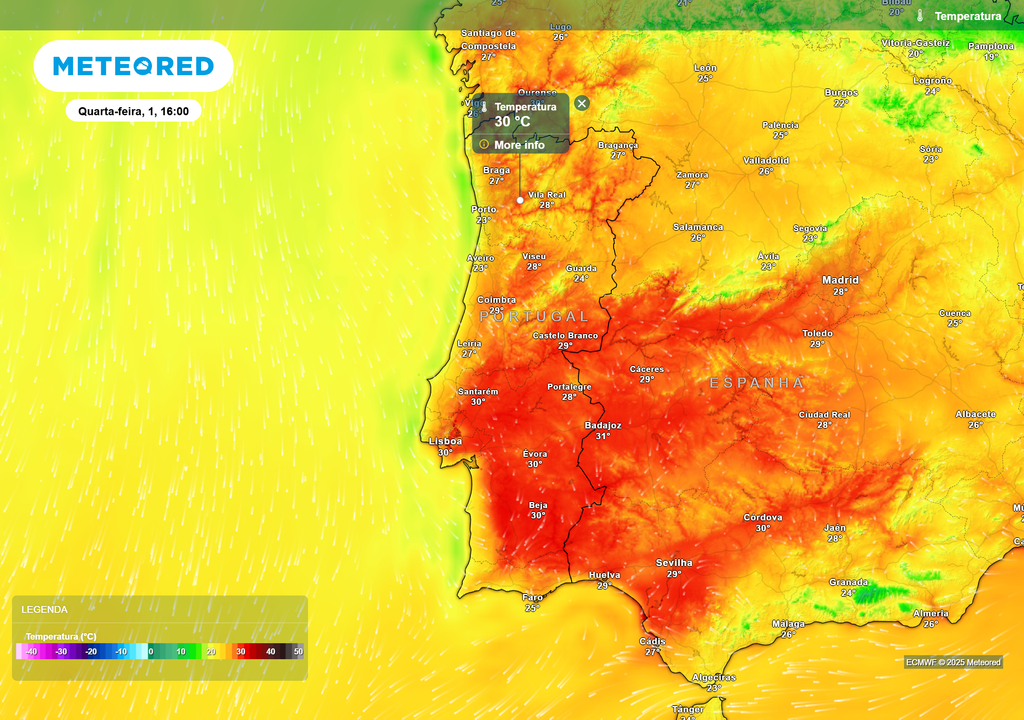 temperatura do ar à superfície