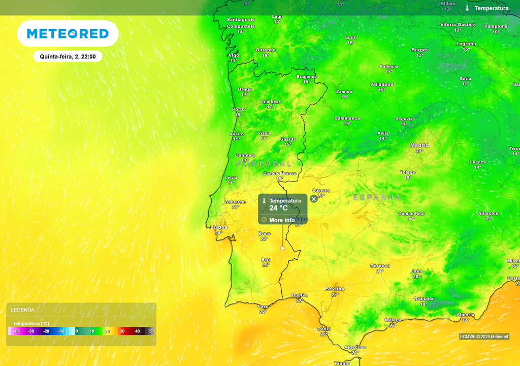 temperatura do ar à superfície