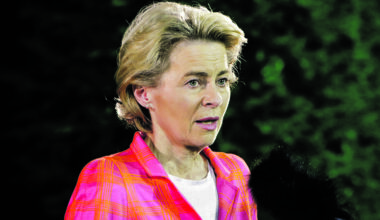 Von der Leyen calça luvas de boxe