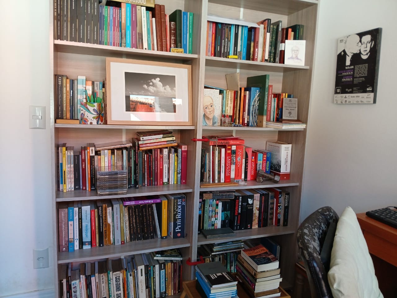 A biblioteca de Jaime Leibovitch — Foto: Arquivo pessoal