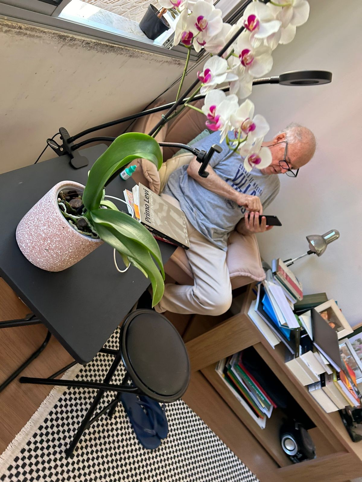 Jaime Leibovitch em sua casa no Retiro dos Artistas — Foto: Arquivo pessoal