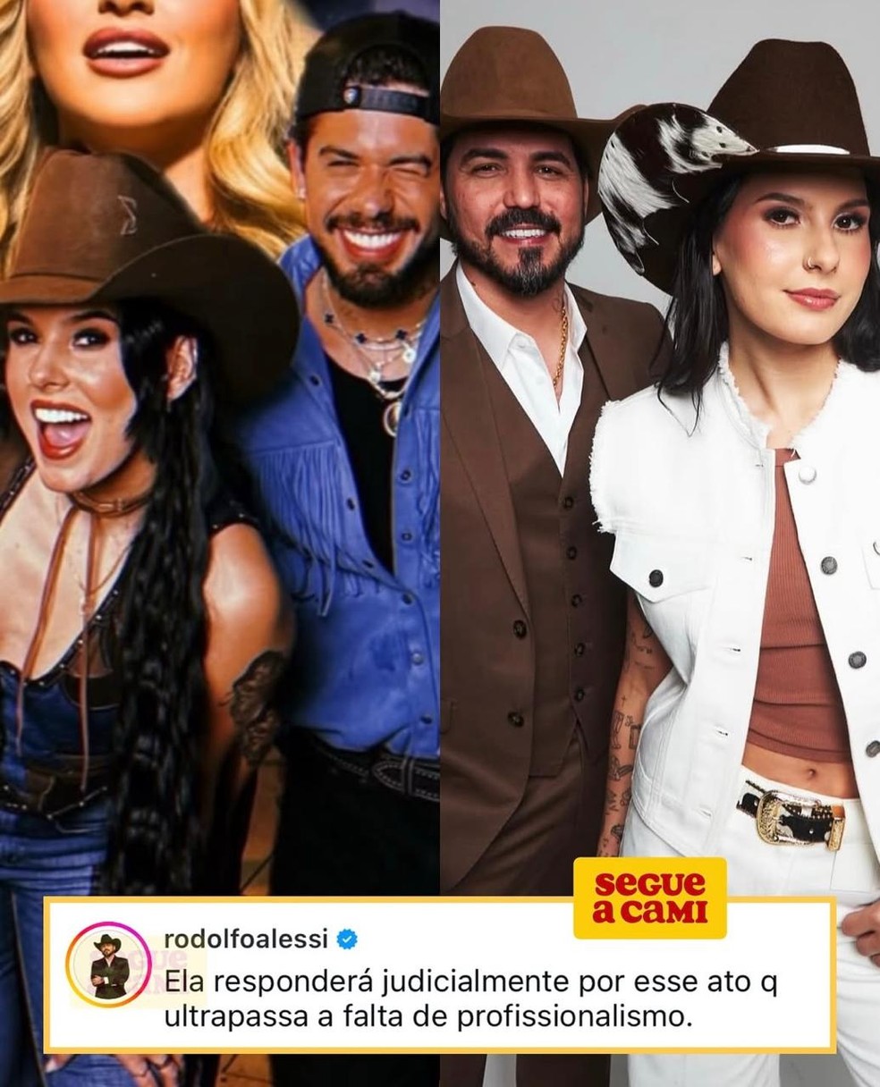 Rodolfo Alessi comentou atitude de modelo em bastidor de clipe de Ana Castela — Foto: Reprodução/Instagram