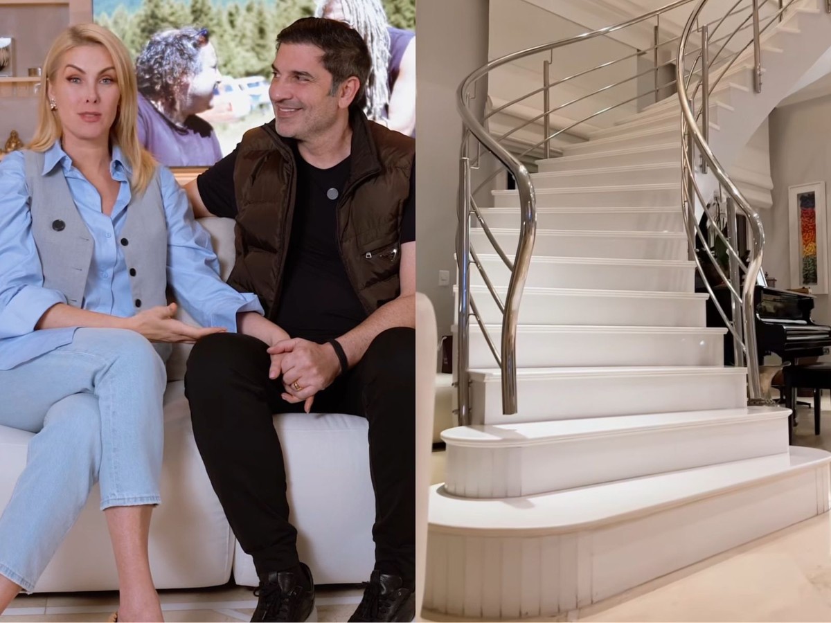 Ana Hickmann e Edu Guedes mostram detalhes de cobertura com escada gigante. Veja fotos