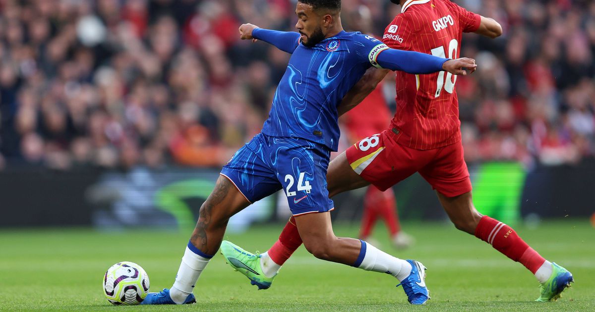 Arrepiante! Como ficou a perna de Reece James depois do jogo com o Liverpool