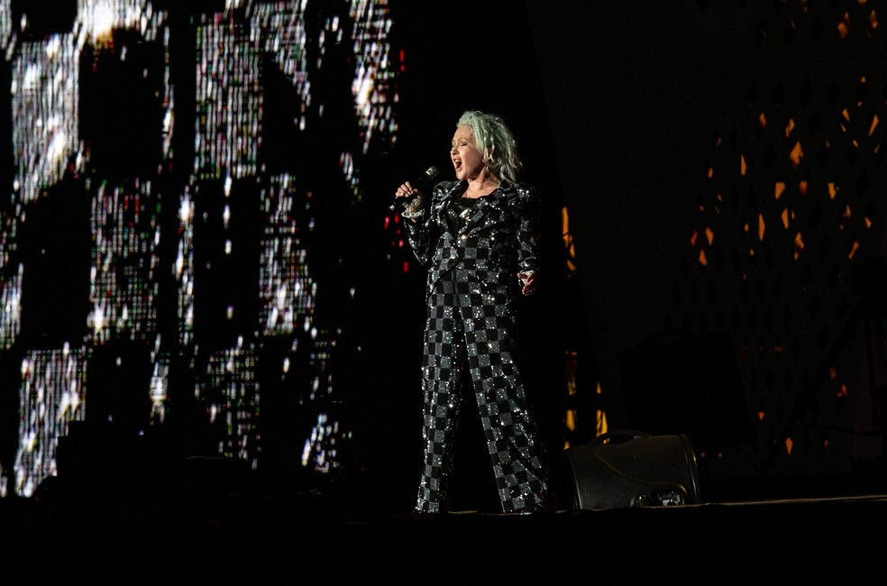Cyndi Lauper no Palco Mundo do Rock in Rio 2024 — Foto: Alexandre Cassiano / Agência O Globo
