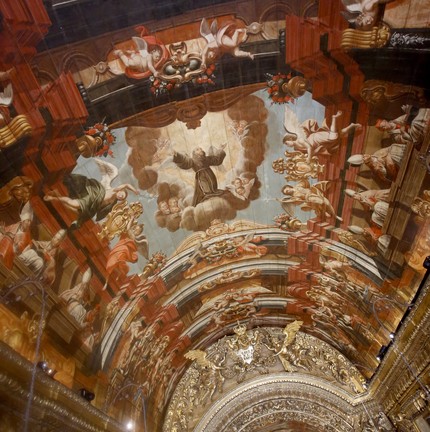 Pintura ilusionista do forro da Igreja da Ordem Terceira de S. Francisco da Penitência, transformada em Museu Sacro Franciscano — Foto: Custódio Coimbra/Agência O Globo