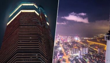 Há arranha-céus tão monstruosamente altos na China que surgiu uma nova profissão