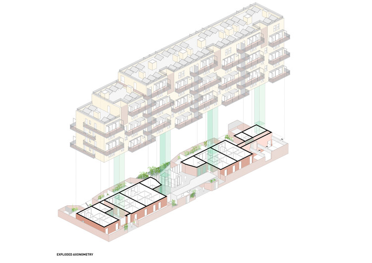 Habitação de Interesse Social – DE PEUS A TERRA i el cap pels núvols / Miel Arquitectos + MARMOLBRAVO + MADhel - Imagem 22 de 22