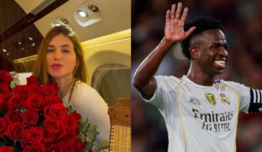 Virginia aparece com camisa de Vini Jr. em jogo do Real Madrid na Espanha; veja