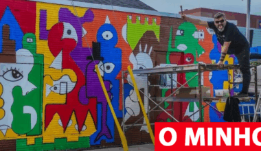 É de Arcos de Valdevez e está a pintar um mural no Canadá