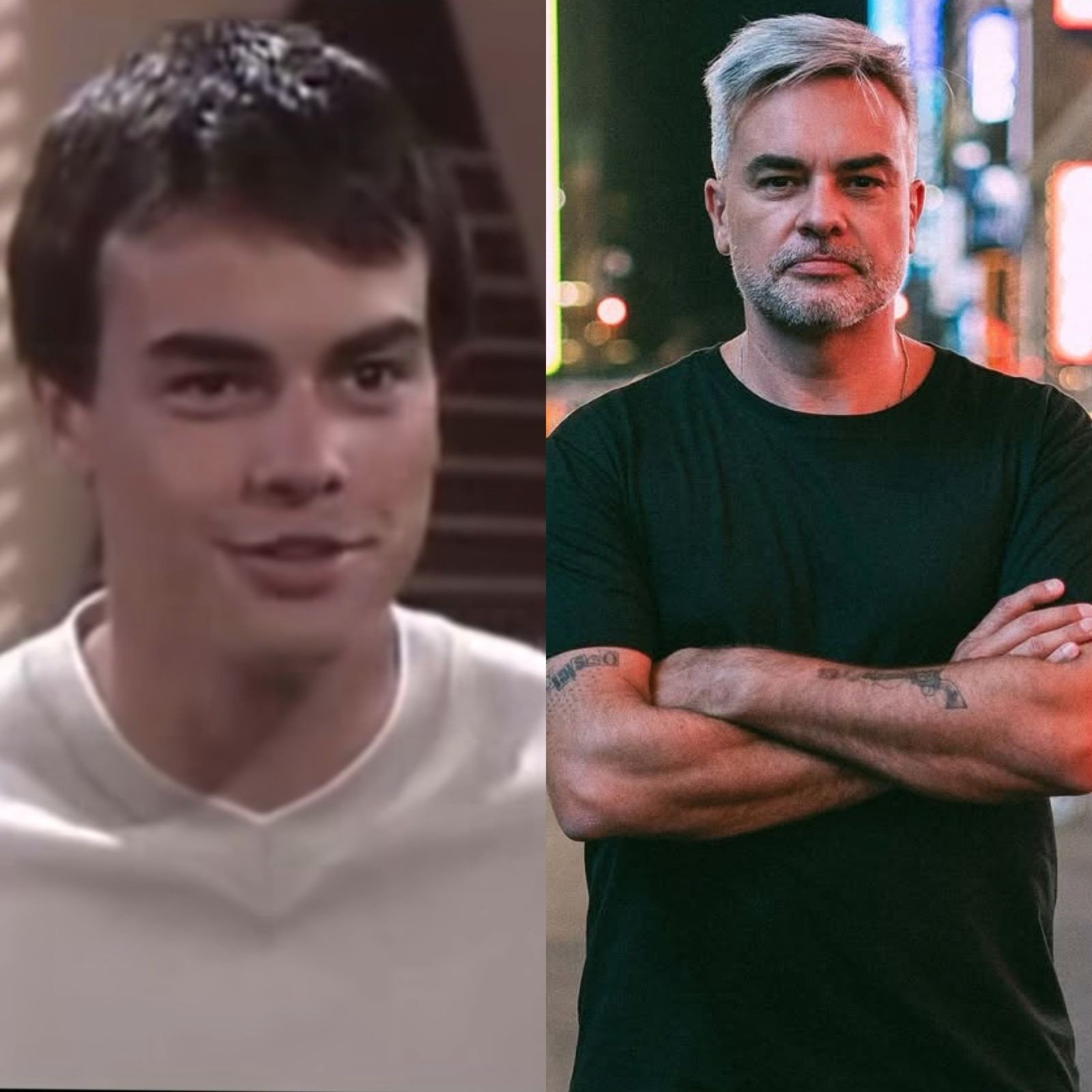 Márcio Kieling, que interpretou o Perereca em 1999 entrou para o mercado financeiro e se apresenta como trader, profissional que compra e vende ativos financeiros — Foto: Reprodução/TV Globo e Instagram