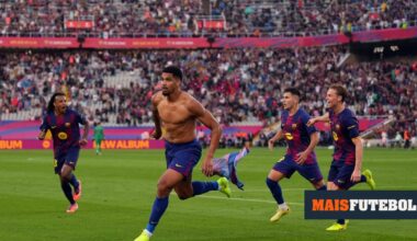 VÍDEO: ex-Benfica marca de bicicleta, mas Barça vence com golo aos 90+3