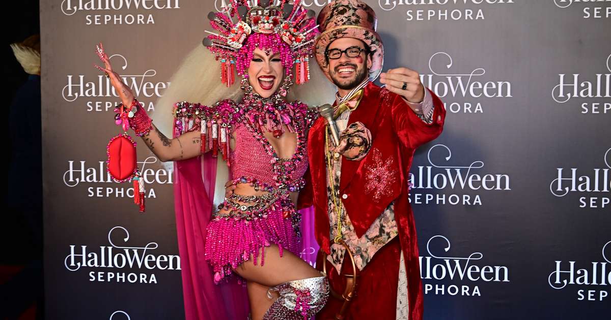 Diego Cruz e Bianca Andrade brilham como Chacrinha e Elke no Baile Sephora