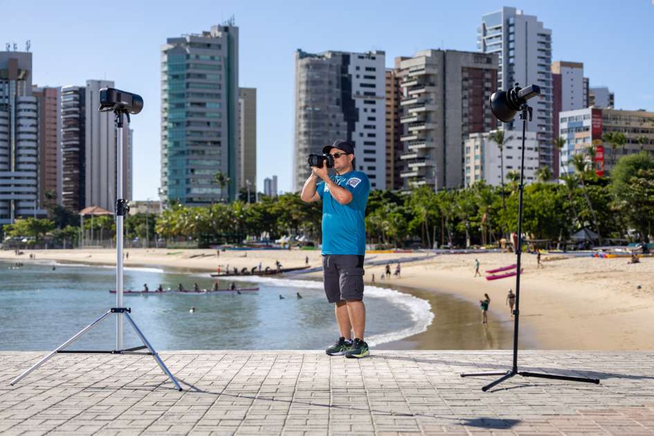 “Correu, postou”: hábito estimula criação de estúdios fotográficos ao ar livre na Beira-Mar - Negócios