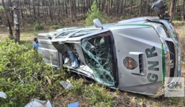 Militares da GNR feridos com gravidade em acidente na Nazaré 