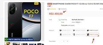 O Valor de R$ 2.309 só aparece aplicando o cupom de R$ 90 do link da loja.