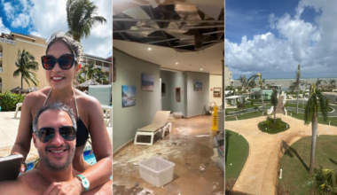 'Teto do hotel desabou'; veja vídeo