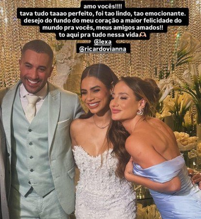 Bruna Griphao no casamento da cantora Lexa -  (crédito: Reprodução/Instagram/@brunagriphao)