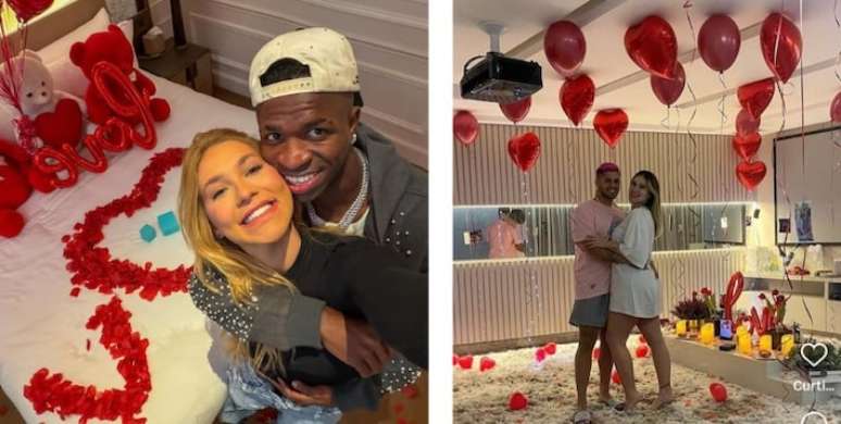 Virginia Fonseca em dois tempos e o mesmo cenário: oficialização do namoro com Vini Jr. e primeiro Dia dos Namorados com Zé Felipe