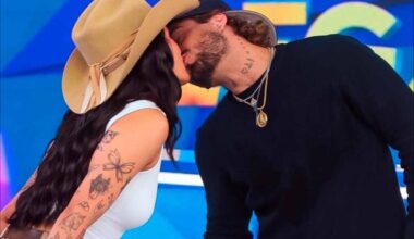 SBT TV | Ana Castela e Zé Felipe se beijam no palco do Domino Legal