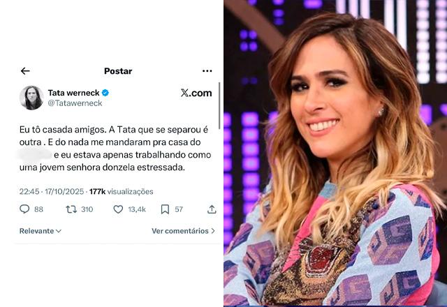 SBT TV | Tatá Werneck se diverte após ser confundida com Tata Estaniecki: "Eu tô casada"