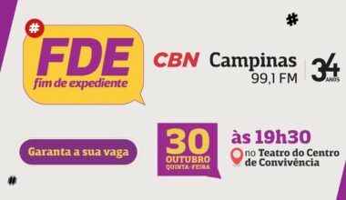 CBN comemora 34 anos em Campinas com edição especial do programa Fim de Expediente