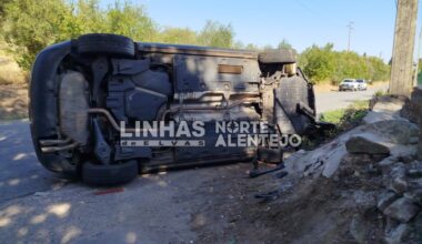 Elvas: Aparatoso acidente na Estrada da Calçadinha