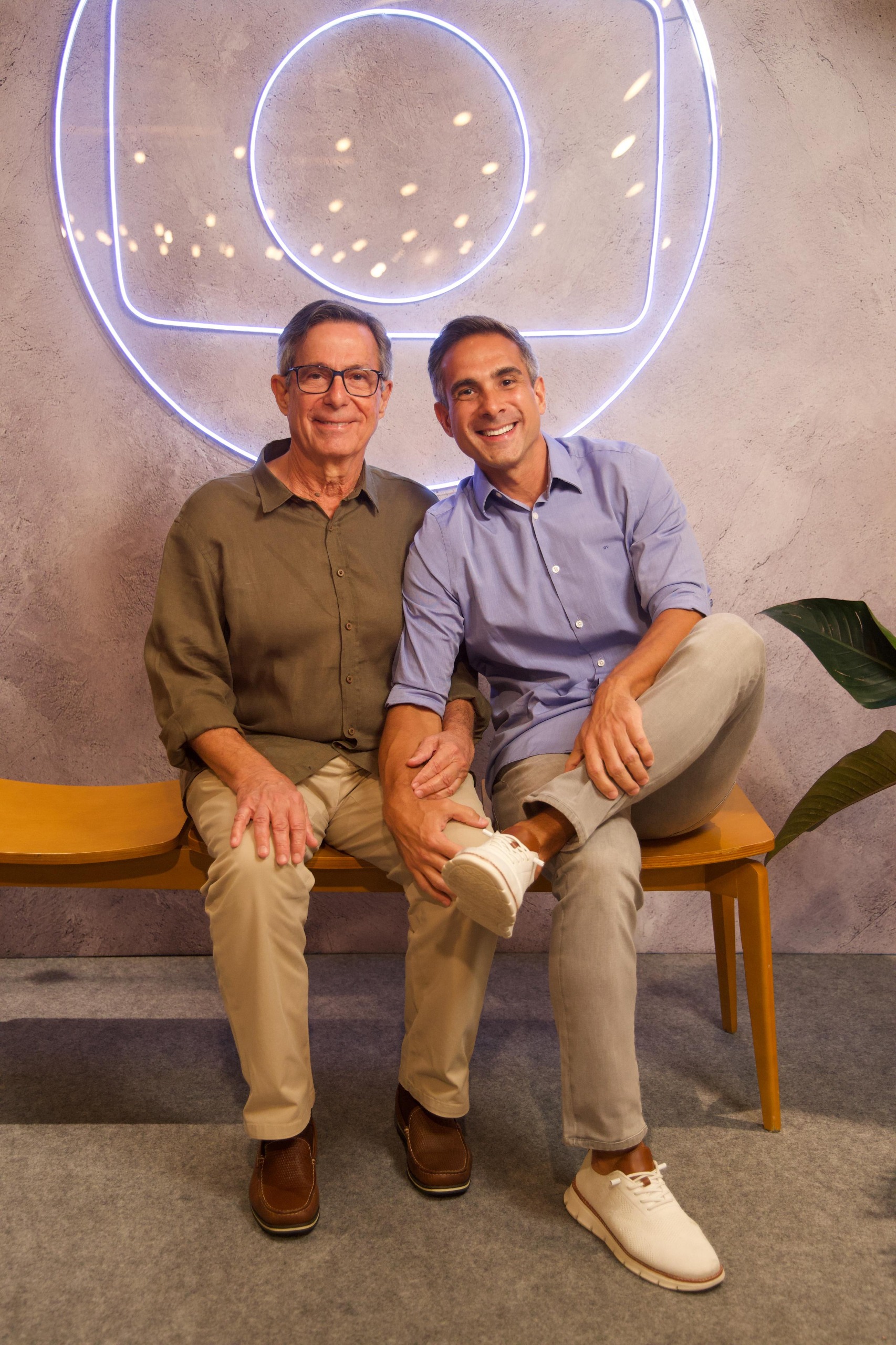 Gustavo Villani e o pai Augusto - Foto: Globo / Beatriz Damy